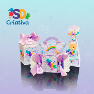 Kit Festa Chuva de Amor / Ursinha Anjo Luxo