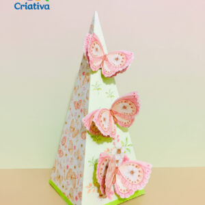 Caixa Pirâmide Jardim de Borboletas