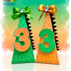 Caixa Pirâmide - Dinossauro