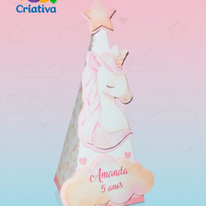 Caixa Pirâmide  -Unicórnio