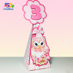 Caixa Pirâmide Corujinha