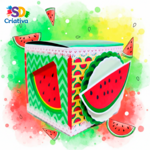 Caixa Cubo - Melancia